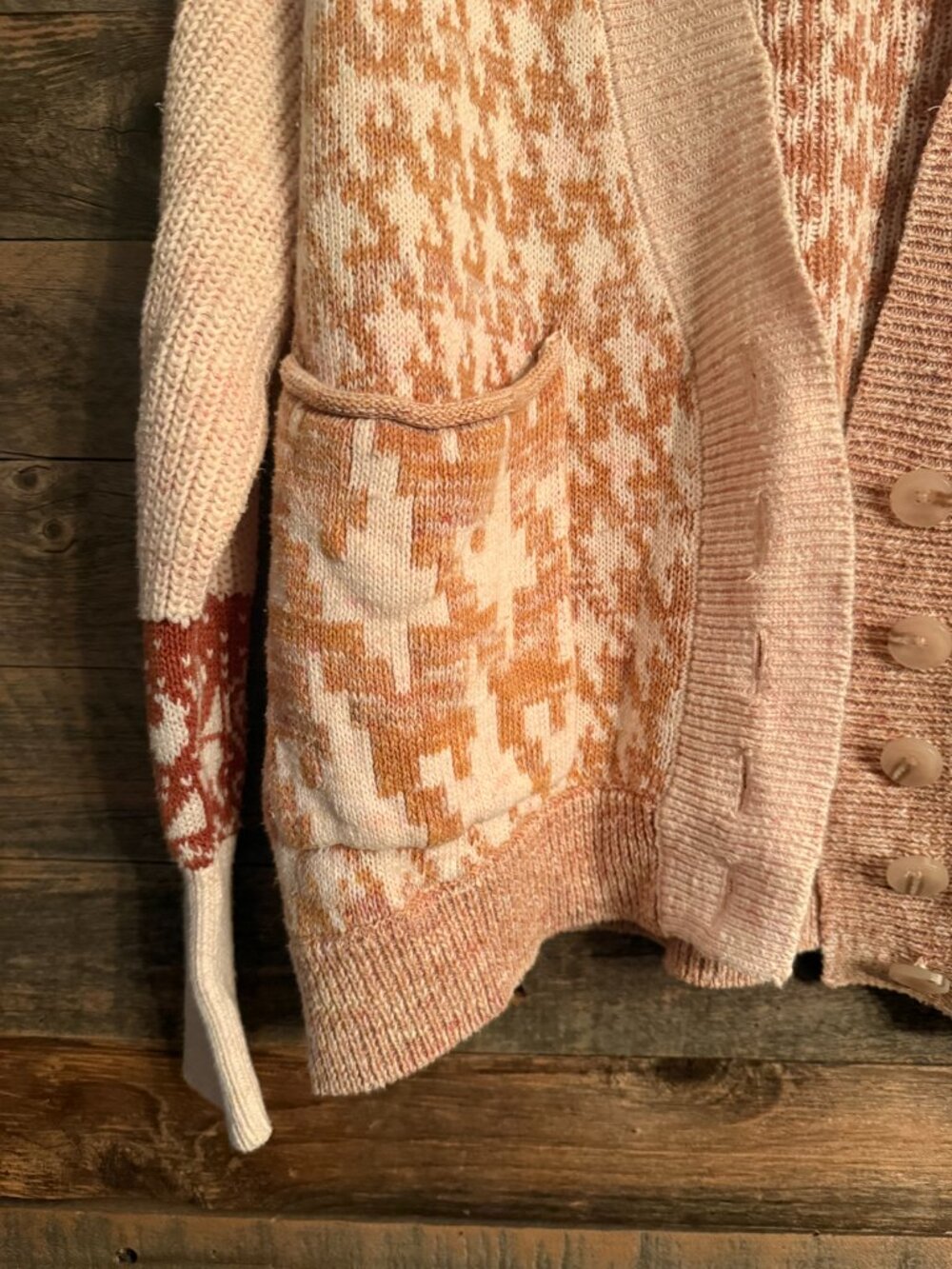 Anthropologie Pilcro Mash-Up Cardigan Sweater Sz S - Picture 3 of 4